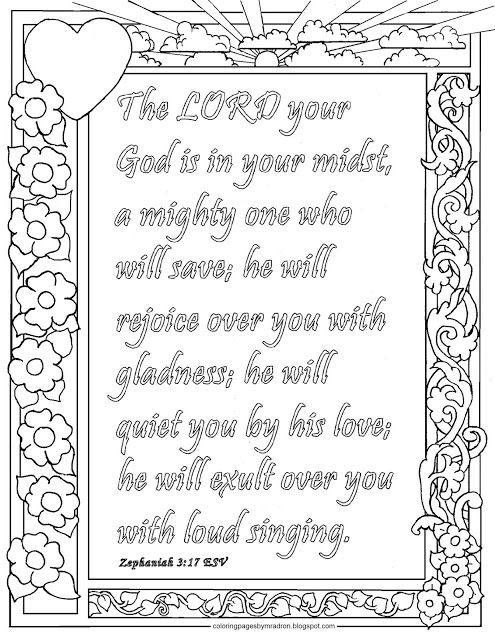 Zephaniah print and color page hundreds more at my blog httpscoloringpagesbymradâ bible crafts for kids bible verse coloring page bible coloring pages