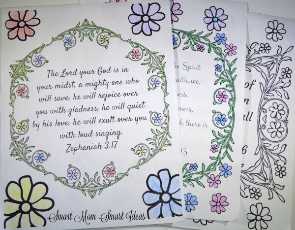 Free bible verse coloring pages