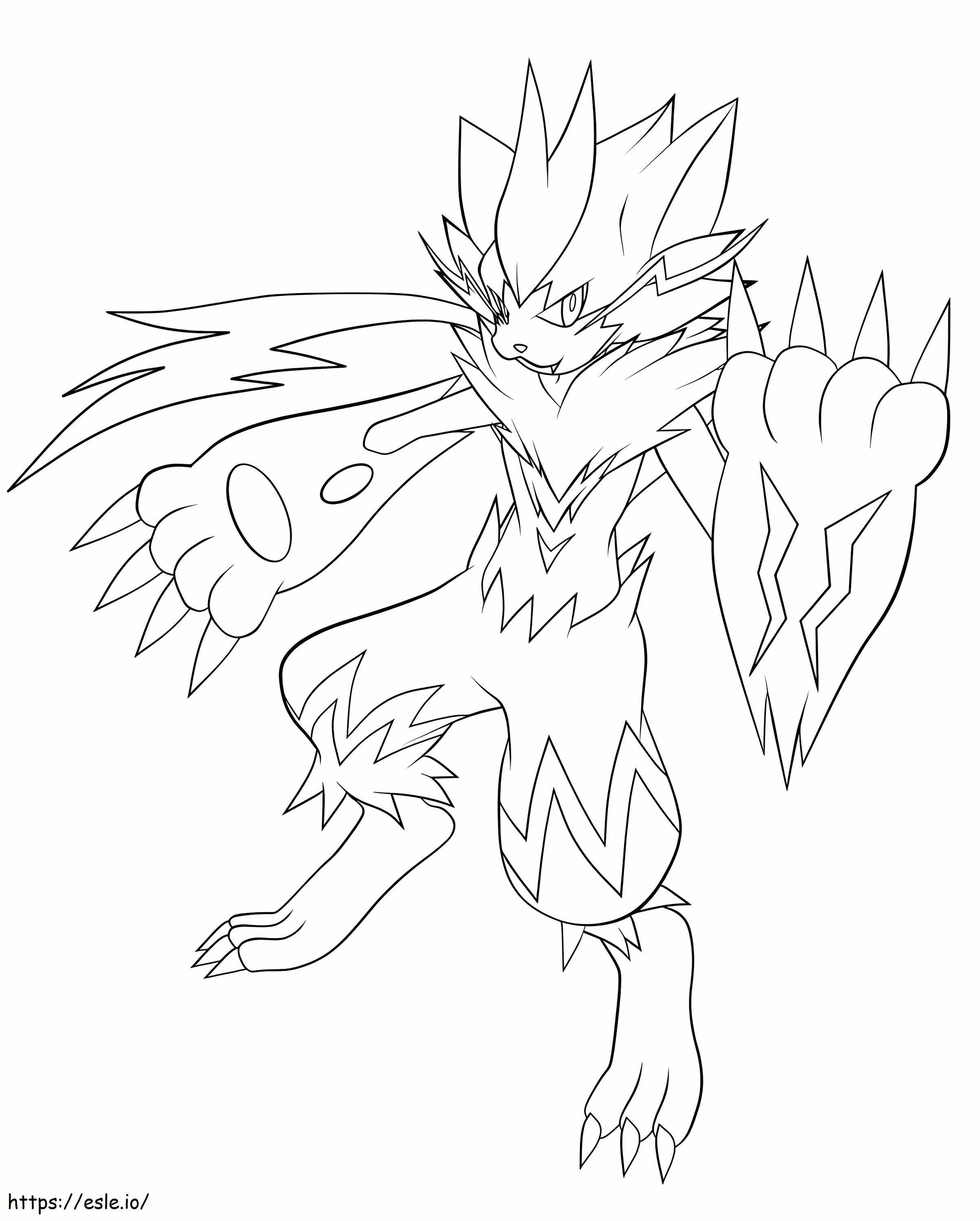 Awesome zeraora coloring page