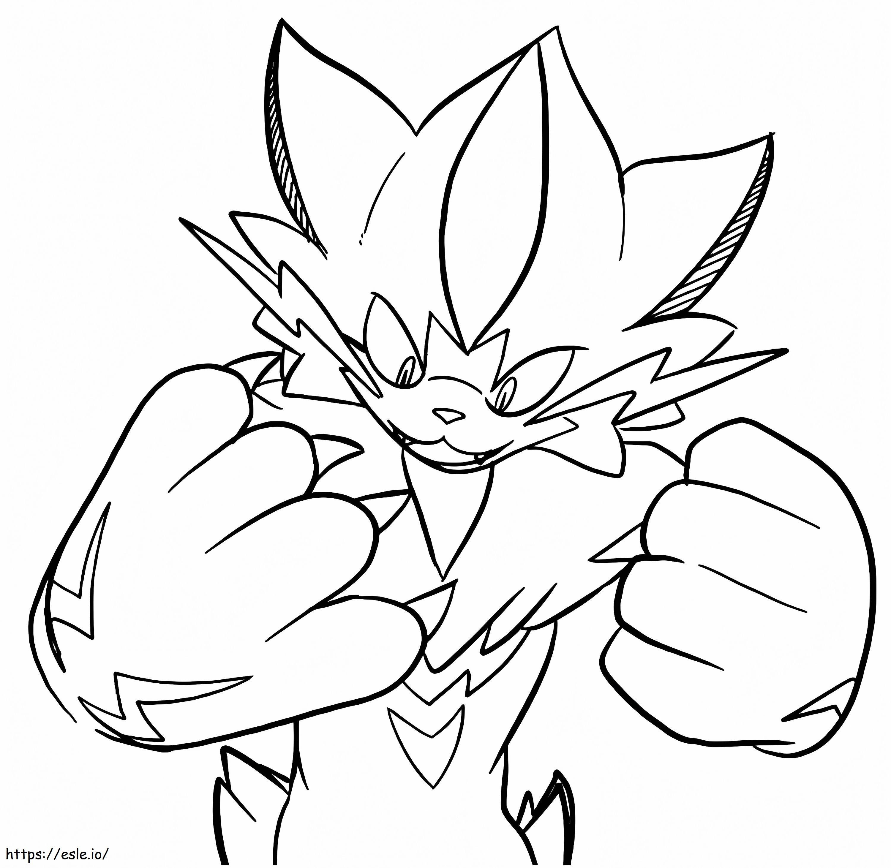 Amazing zeraora coloring page