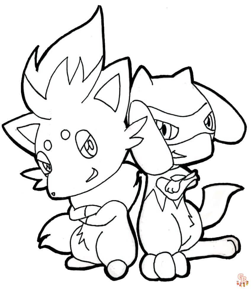 Garten of zorua coloring pages