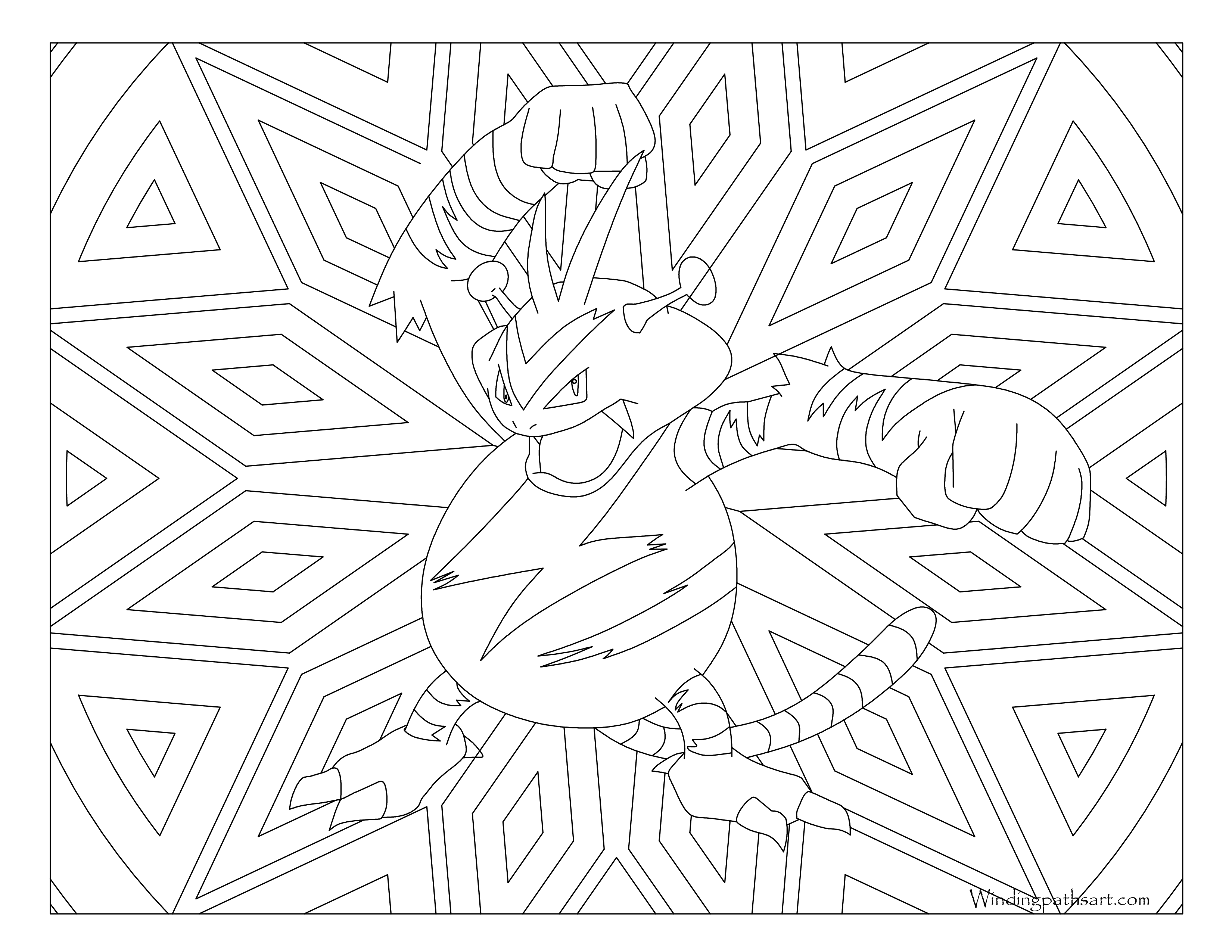 Electabuzz pokemon coloring page