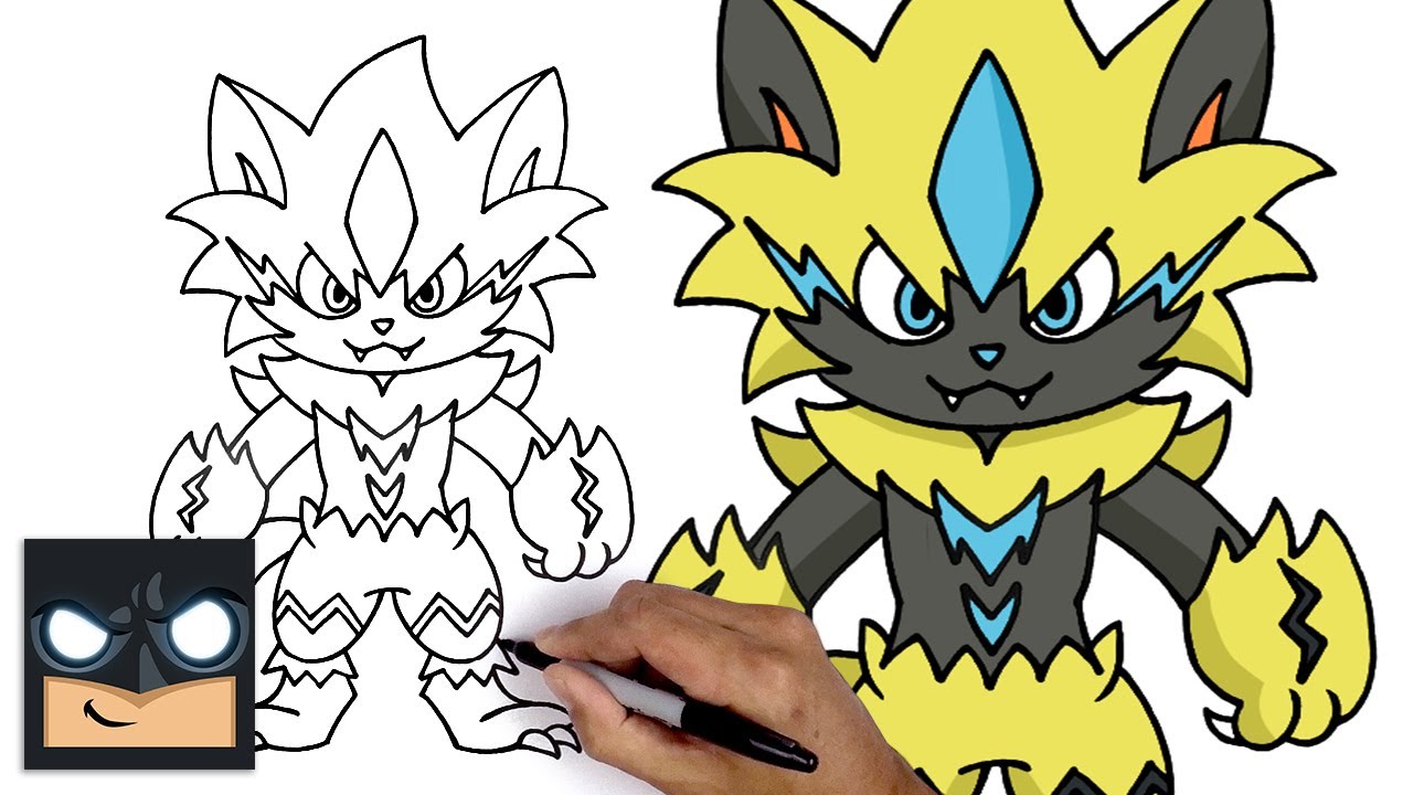 How to draw zeraora pokeon