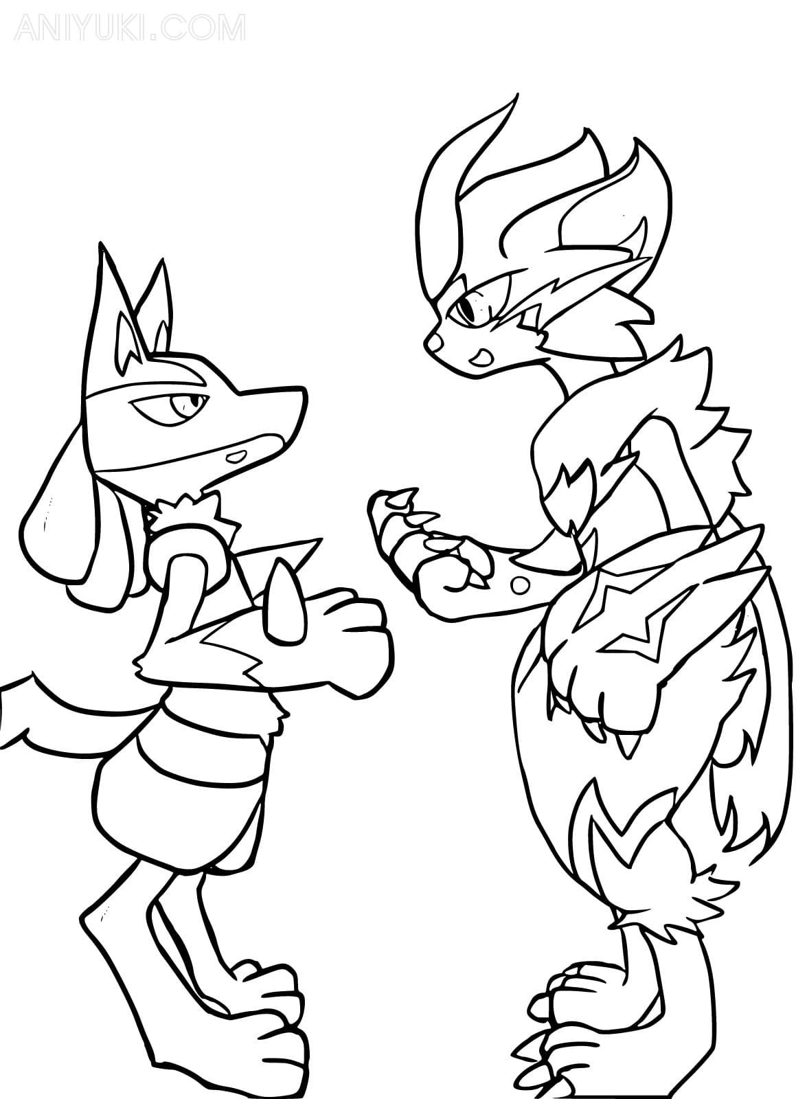 Zeraora coloring pages