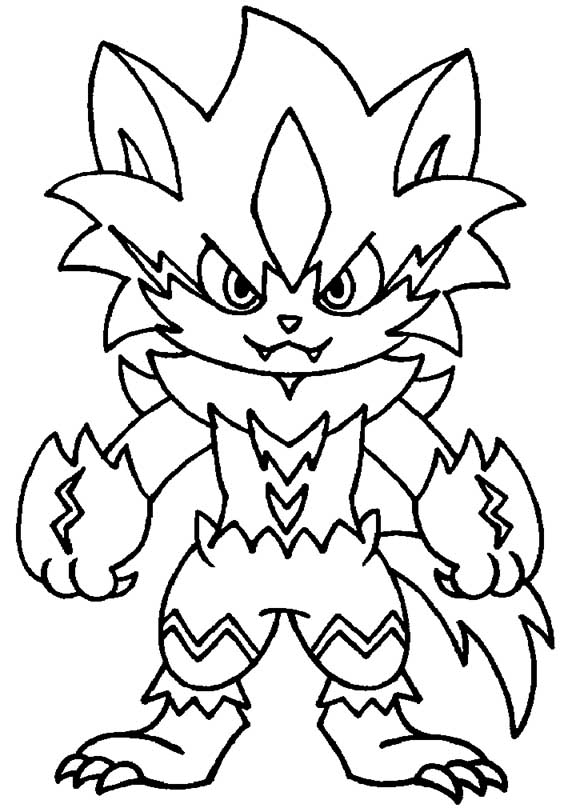 Pokemon zeraora coloring page â having fun with children