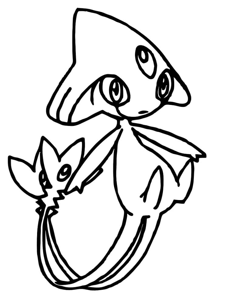 Azelf pokemon coloring page