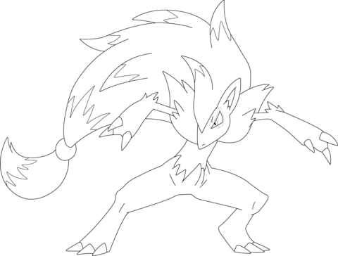 Josh the zoroark coloring page pokemon coloring pages pokemon coloring coloring pages