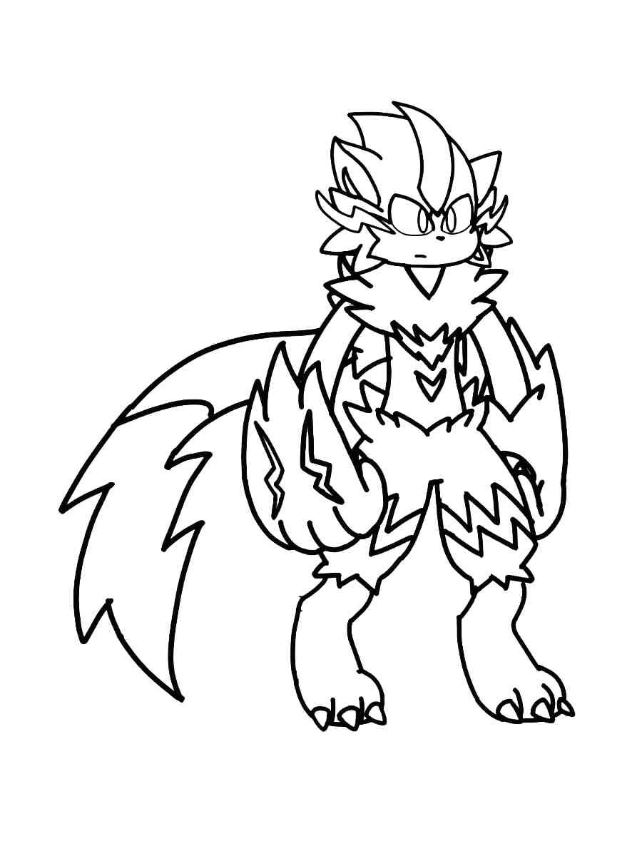 Zeraora pokemon coloring pages