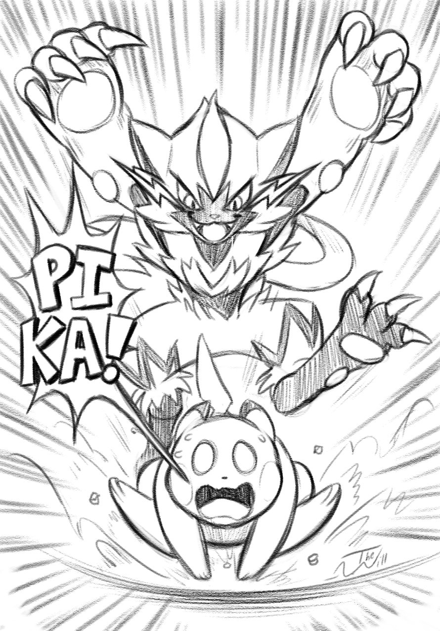 Thewill on x zeraora and pikachu are friends right cat and mice usually get along rightâï httpstcojrsdsvlz x