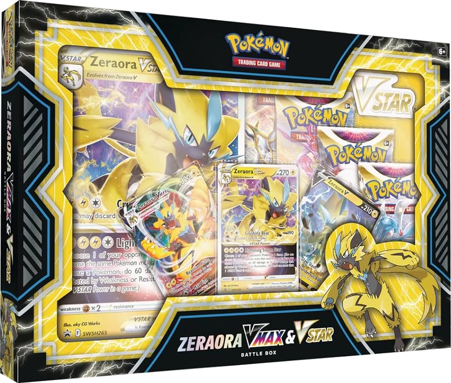 Pokemon tcg zeraora vmax vstar battle box toys games