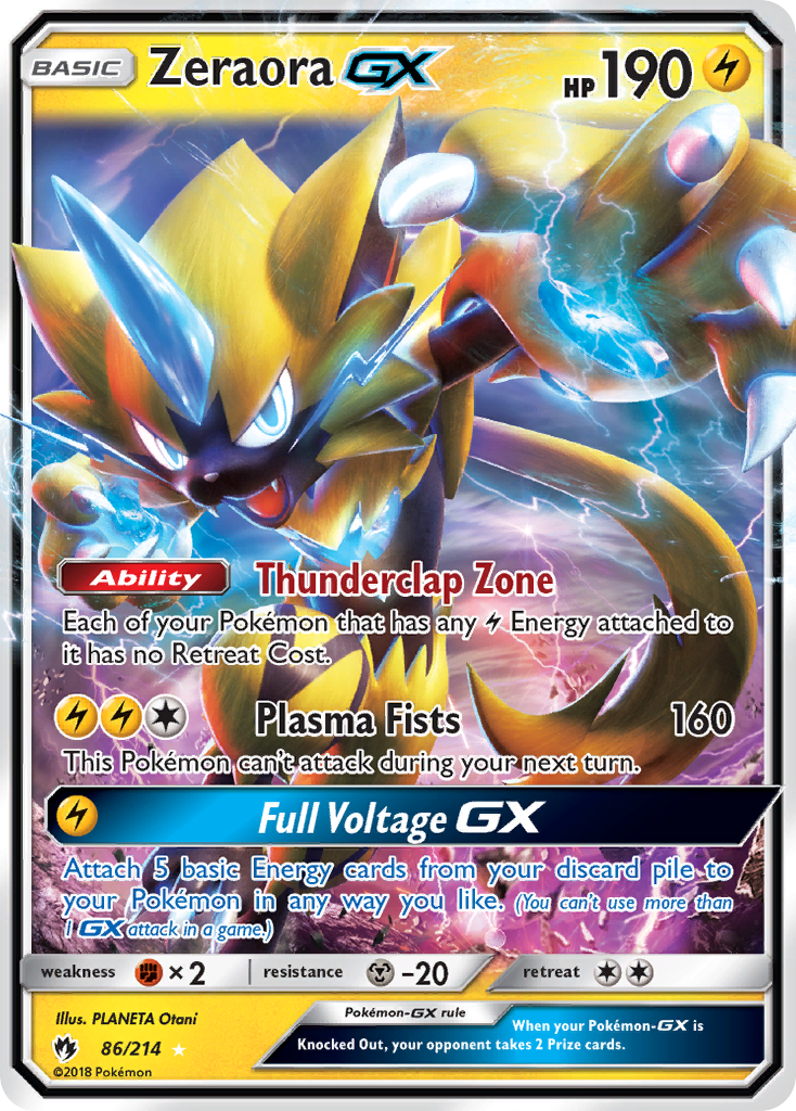 Zeraora gx sun moon lost thunder good games