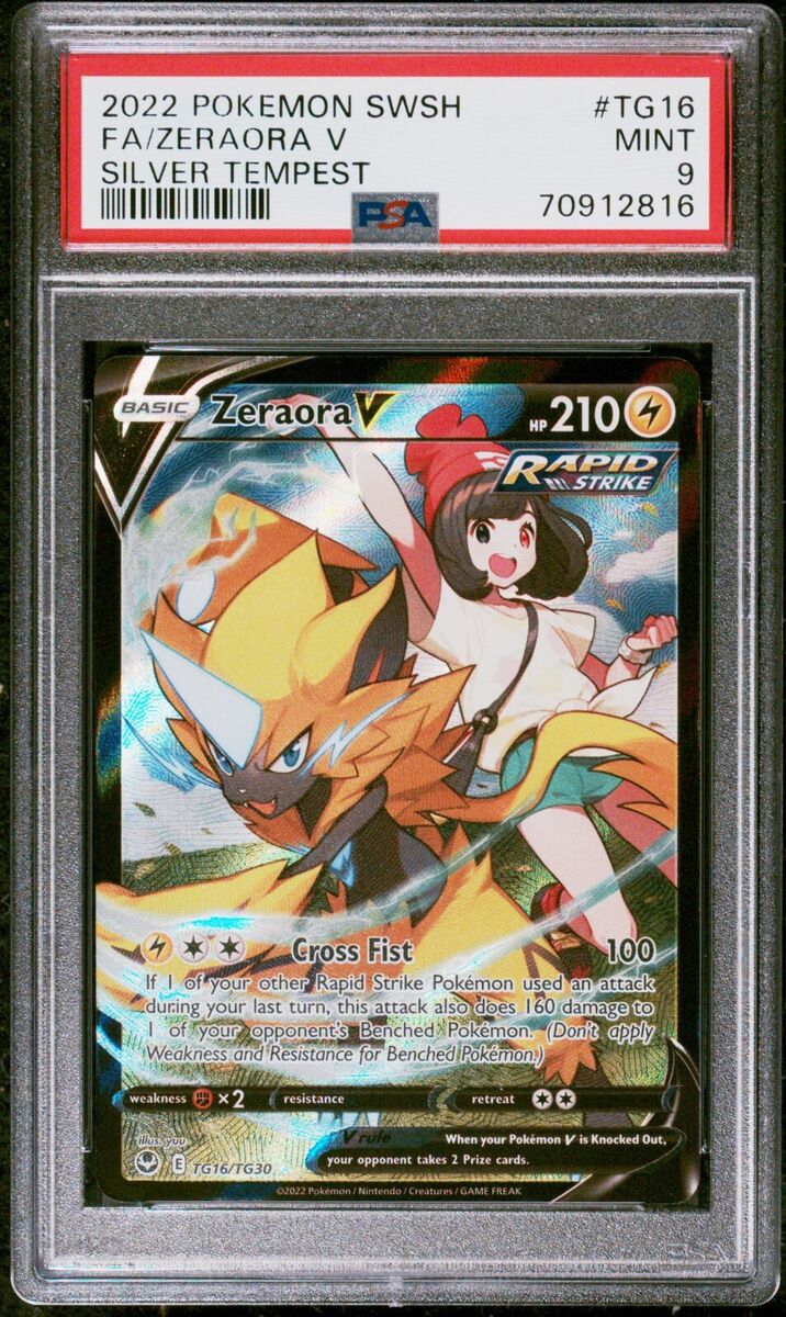 Psa mint zeraora v tgtg silver tempest trainer gallery holo pokãmon