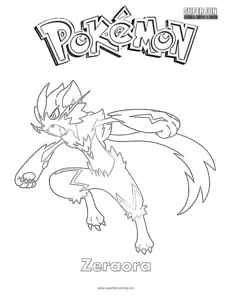 Pokãmon zeraora coloring page