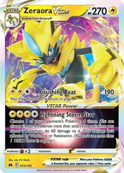 Zeraora vstar crown zenith pokãmon