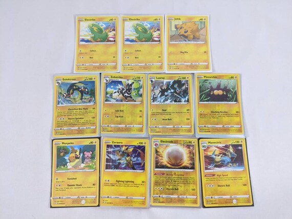 Buy pokemon electric type trading card lot x holo reverse holo cards zeraora morpeko electrode more online in india