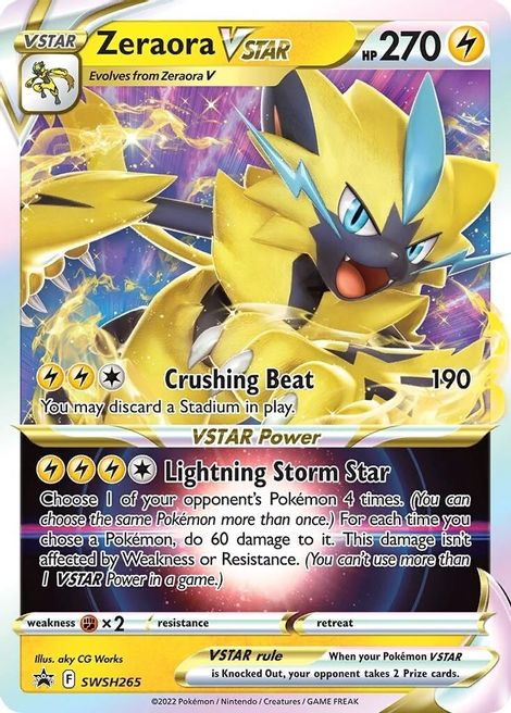 Zeraora vstar swsh black star promos pokãmon