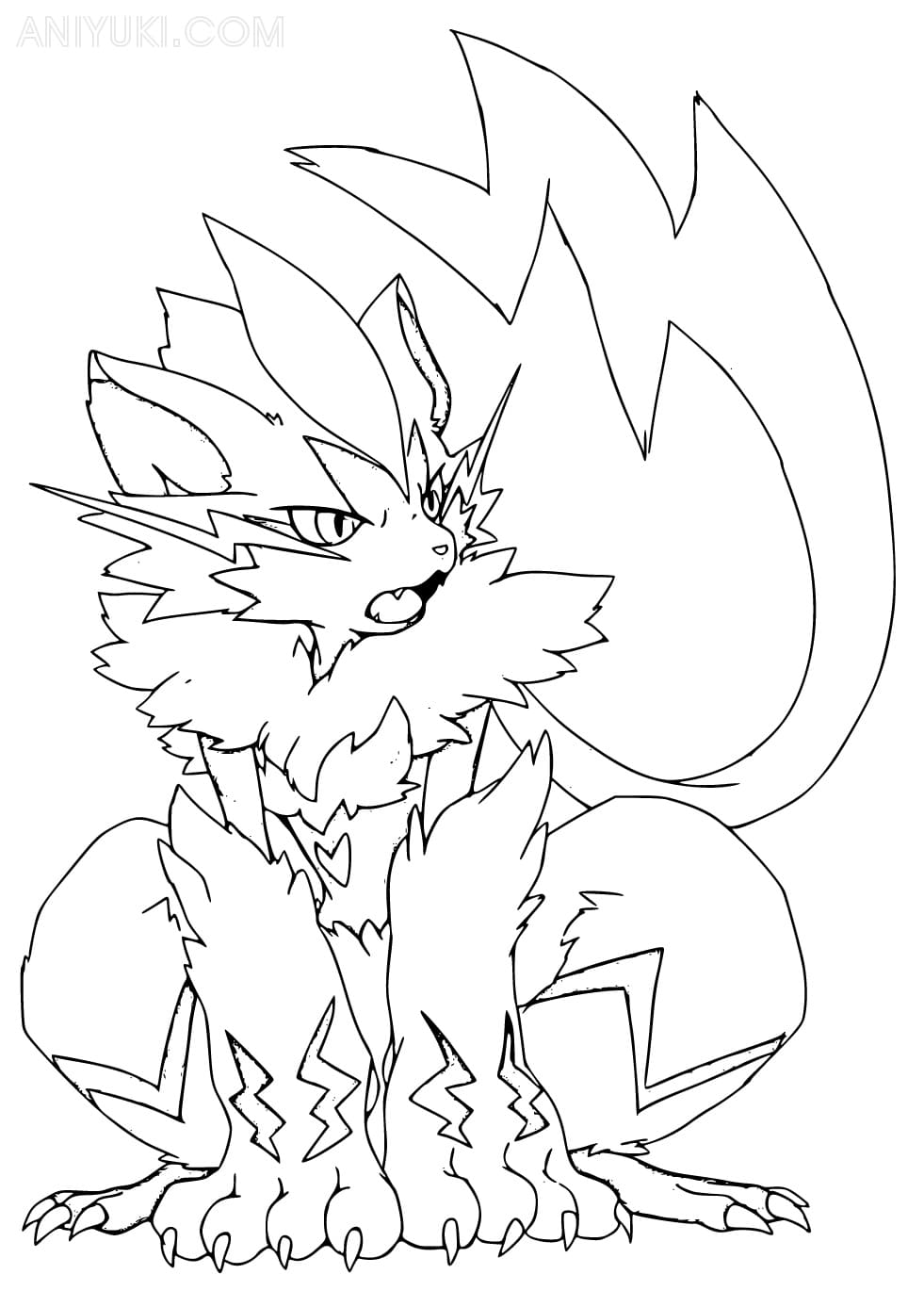 Zeraora coloring pages