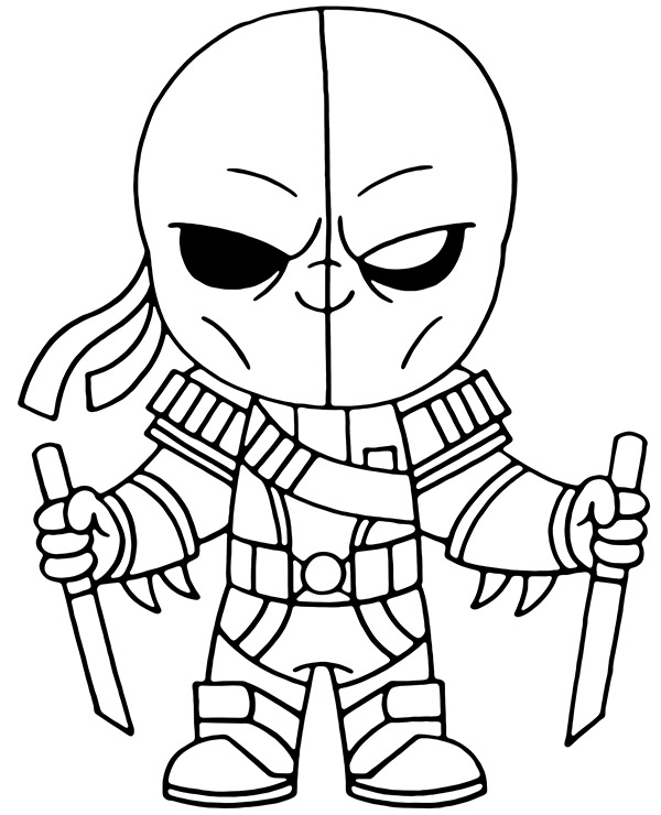 Print deathstroke zero coloring page for kids