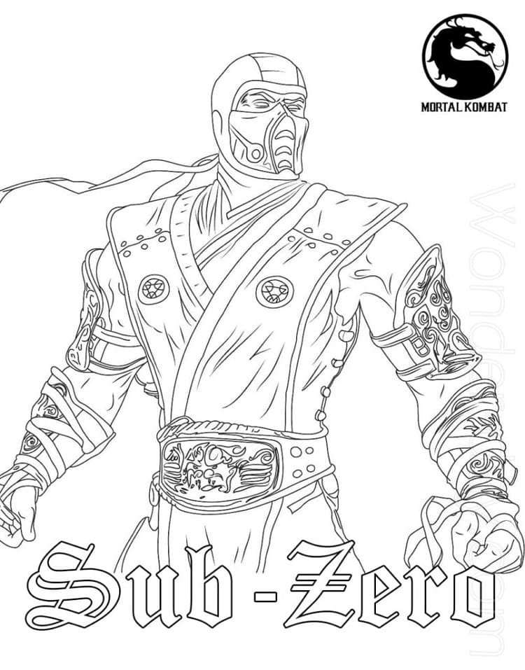 Mortal kombat coloring pages printable for free download