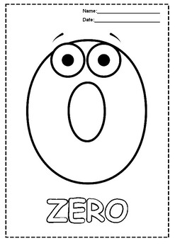 Printable number coloring pages for kids to develop number recognition skills