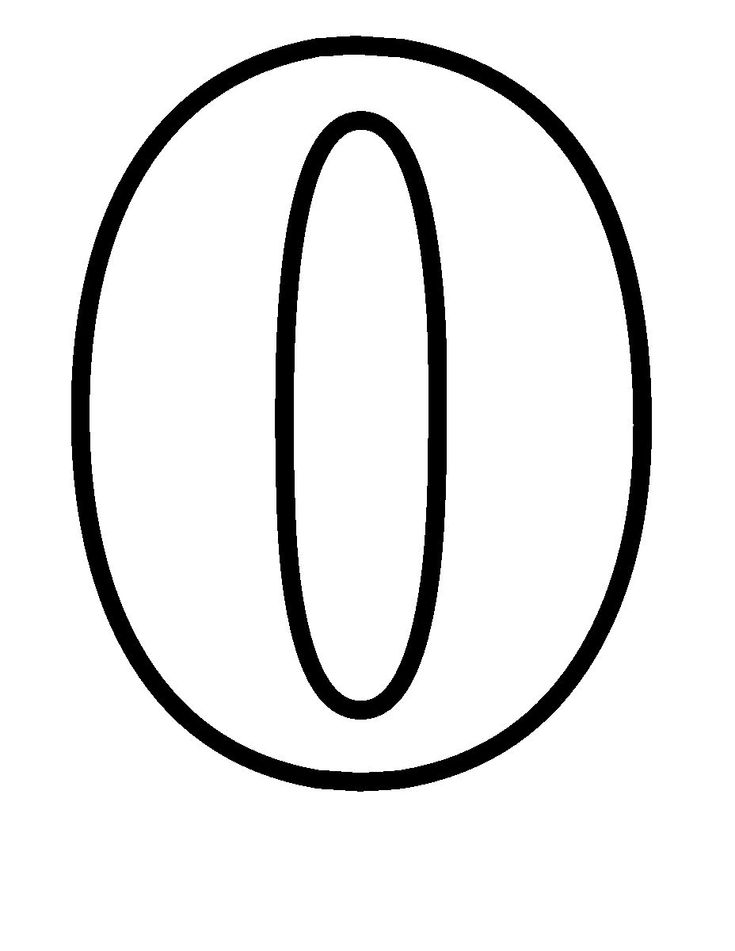 Number zero coloring pages