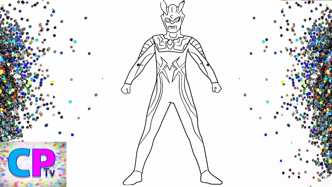 Glitter ultraman zero coloring pages picture of ultraman zero with glitter drawing pictures