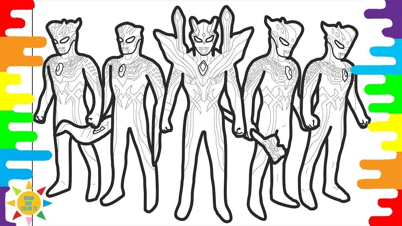 Ultraman zero coloring pages ultraman coloring pages unknown brain