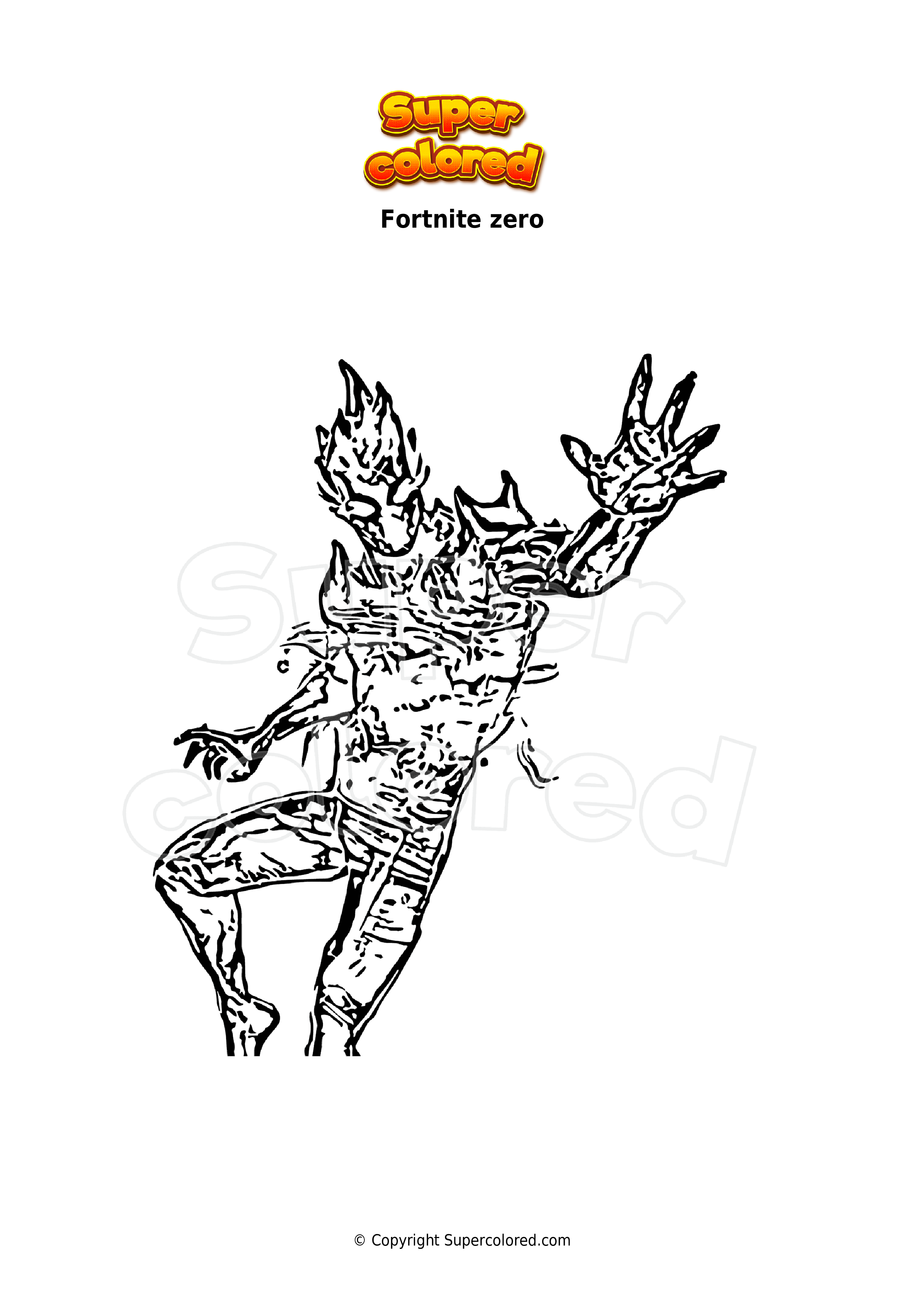 Coloring page fortnite zero