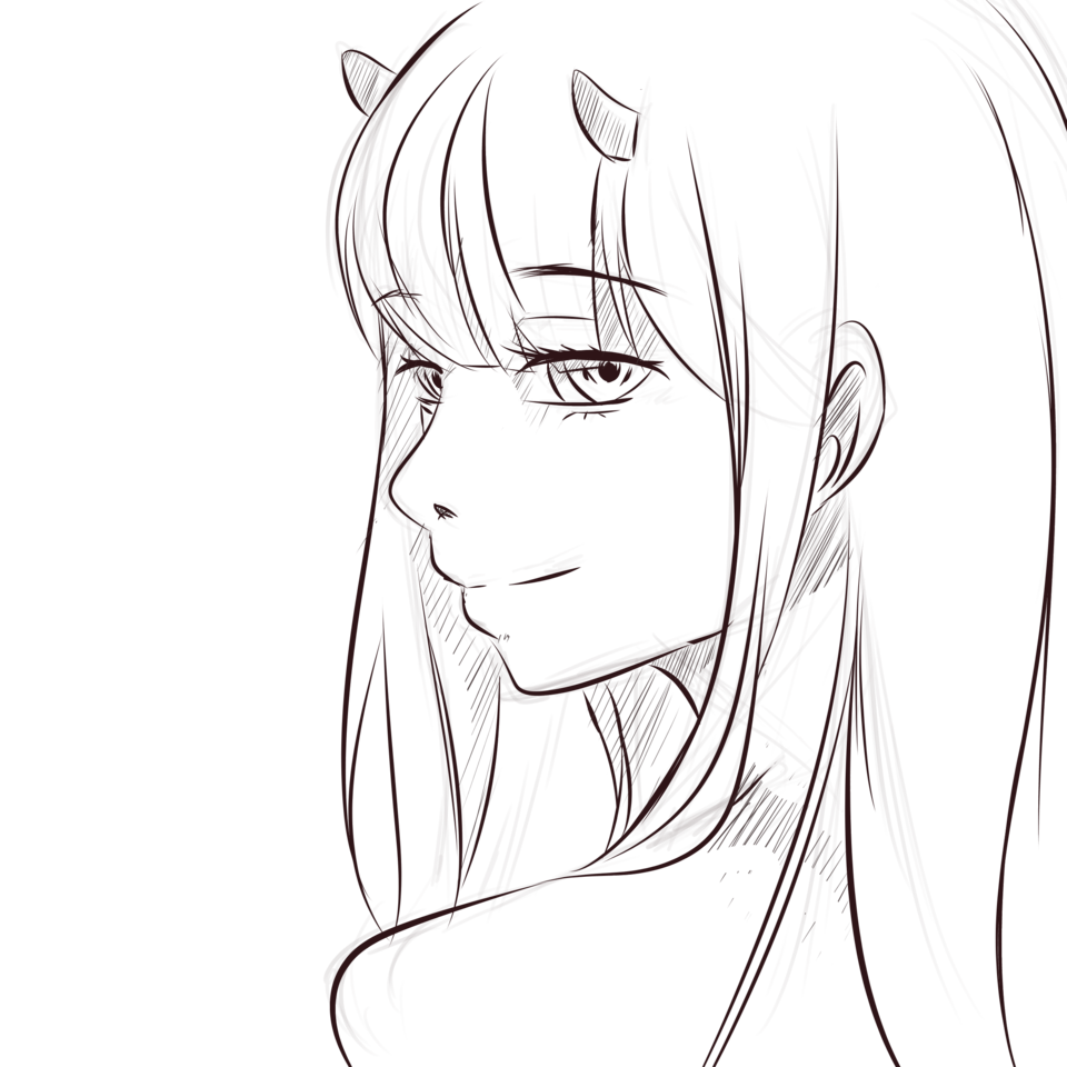 Zero two sketch cliand