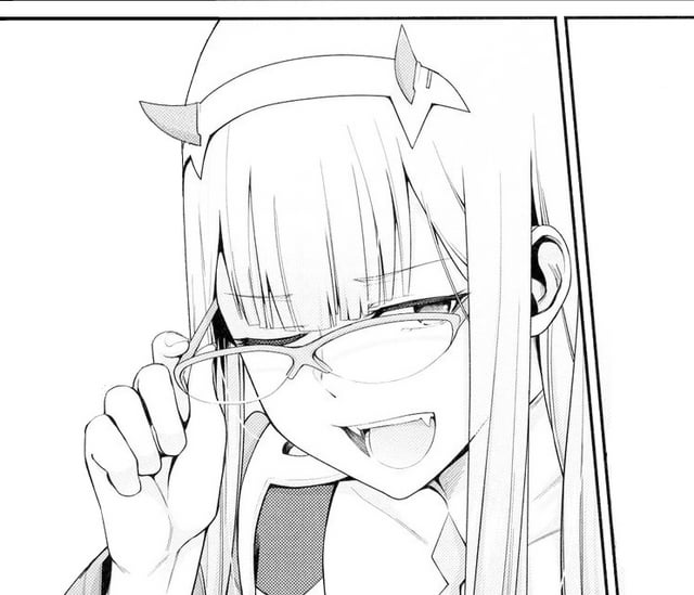 Cleared zero two with glasses from some good doujinshi rdarlinginthefranxx