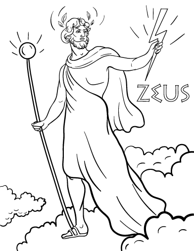 Free zeus coloring page