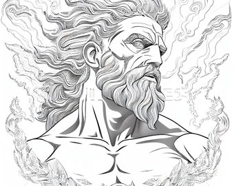 Pack stress relief coloring pages zeus digital print filigree detailed mandala instant download set coloring pages for adults instant download