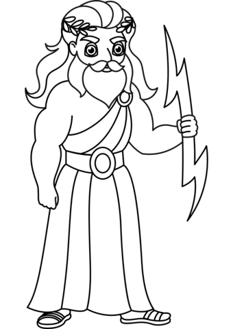 Cartoon zeus coloring page free printable coloring pages