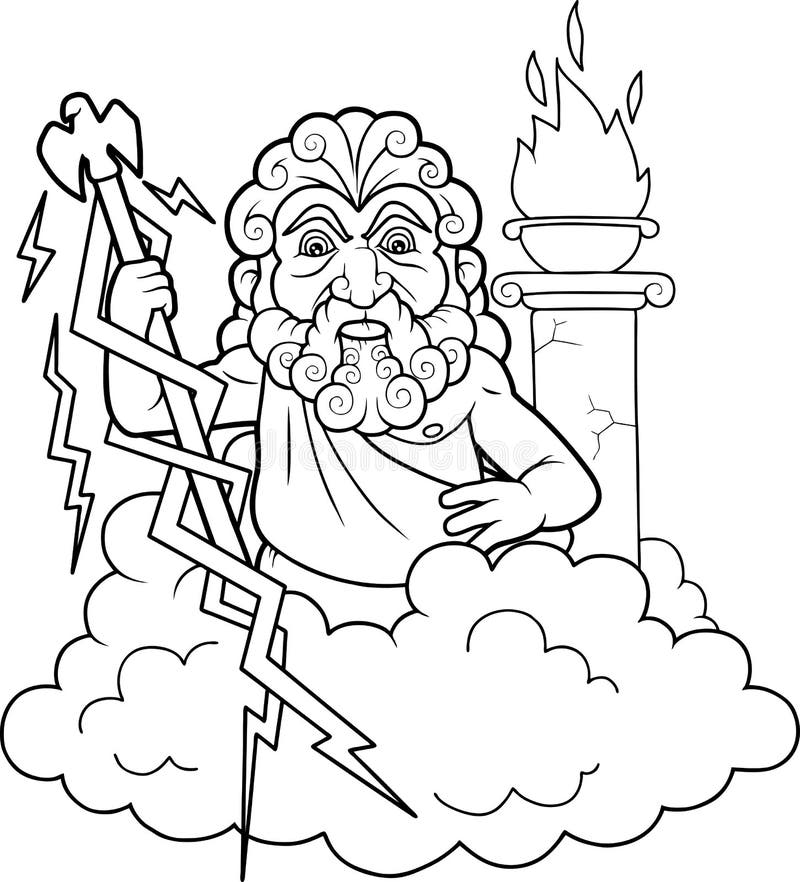 Cloud zeus stock illustrations â cloud zeus stock illustrations vectors clipart