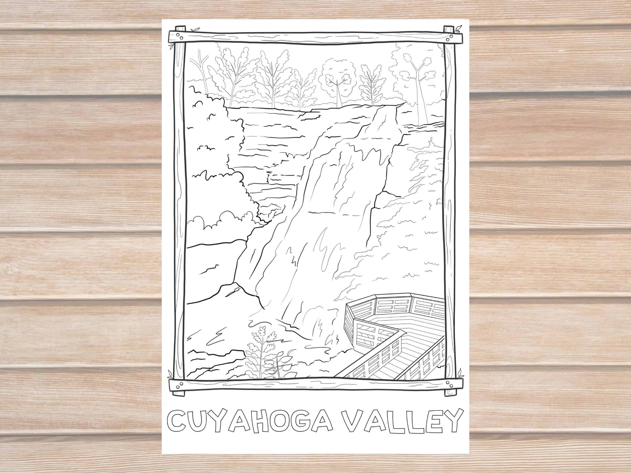 Cuyahoga valley national park coloring page printable