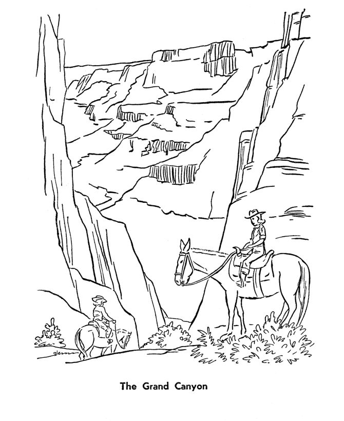 The grand canyon coloring sheets