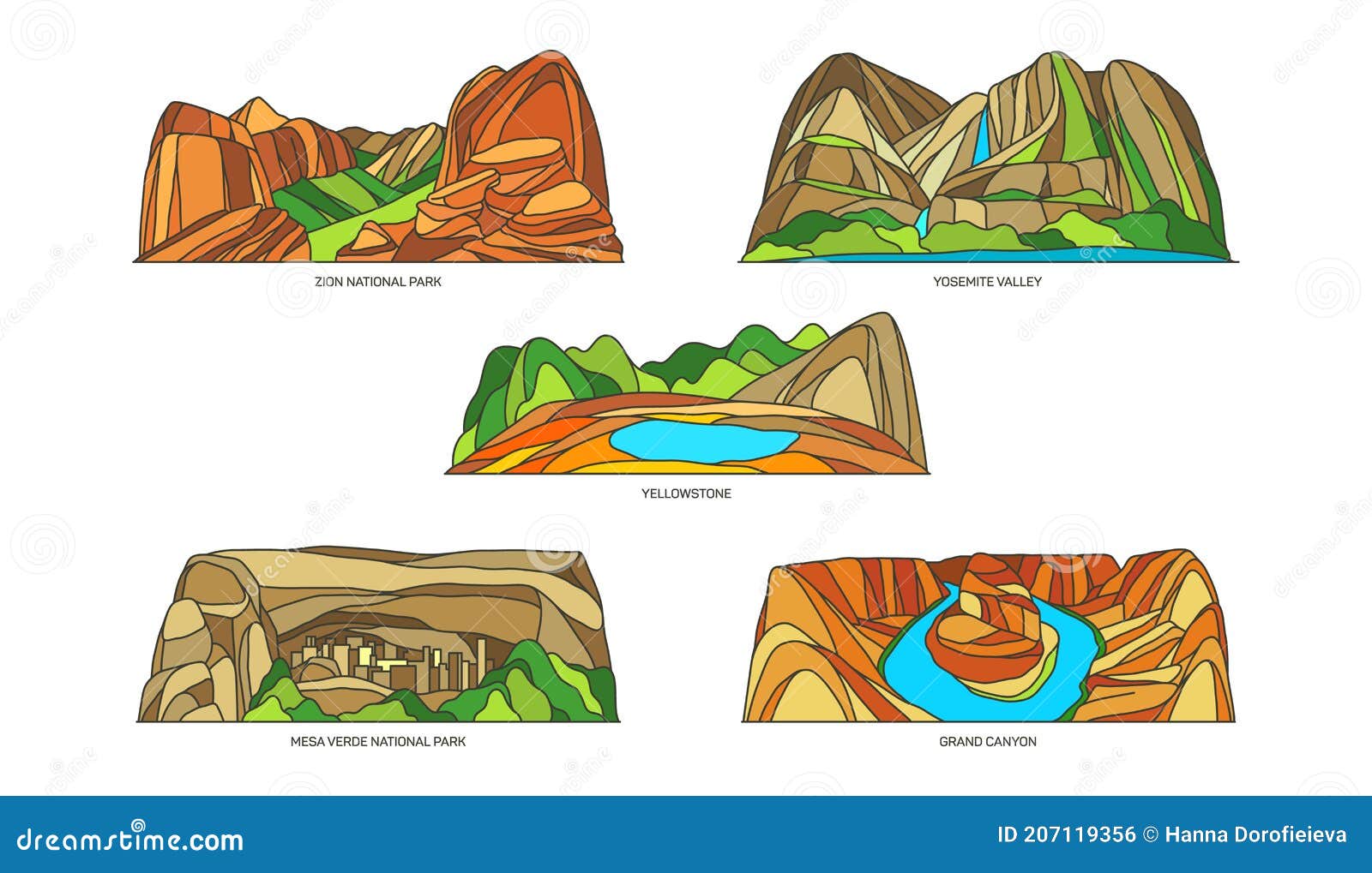 Zion national park stock illustrations â zion national park stock illustrations vectors clipart