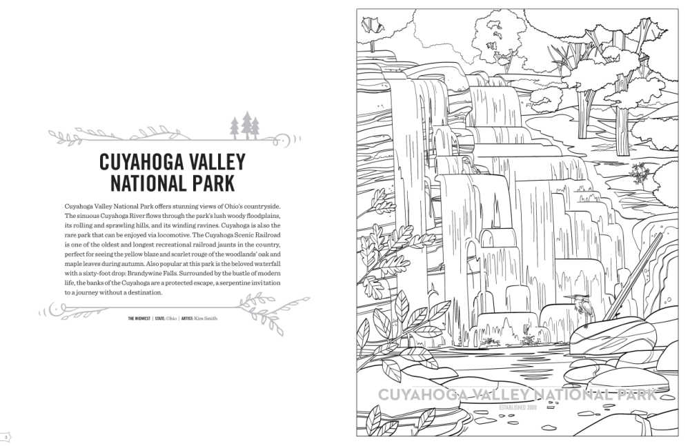 The art of the national parks coloring book