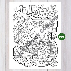 Zion national park coloring page