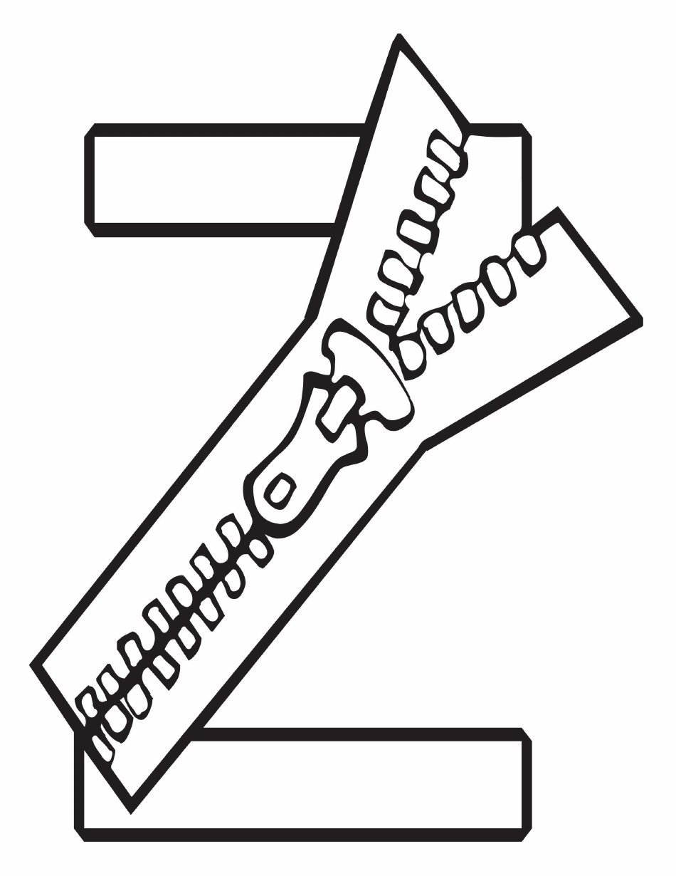 Alphabet coloring page