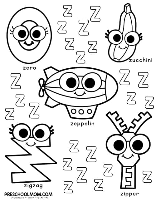 Alphabet coloring pages