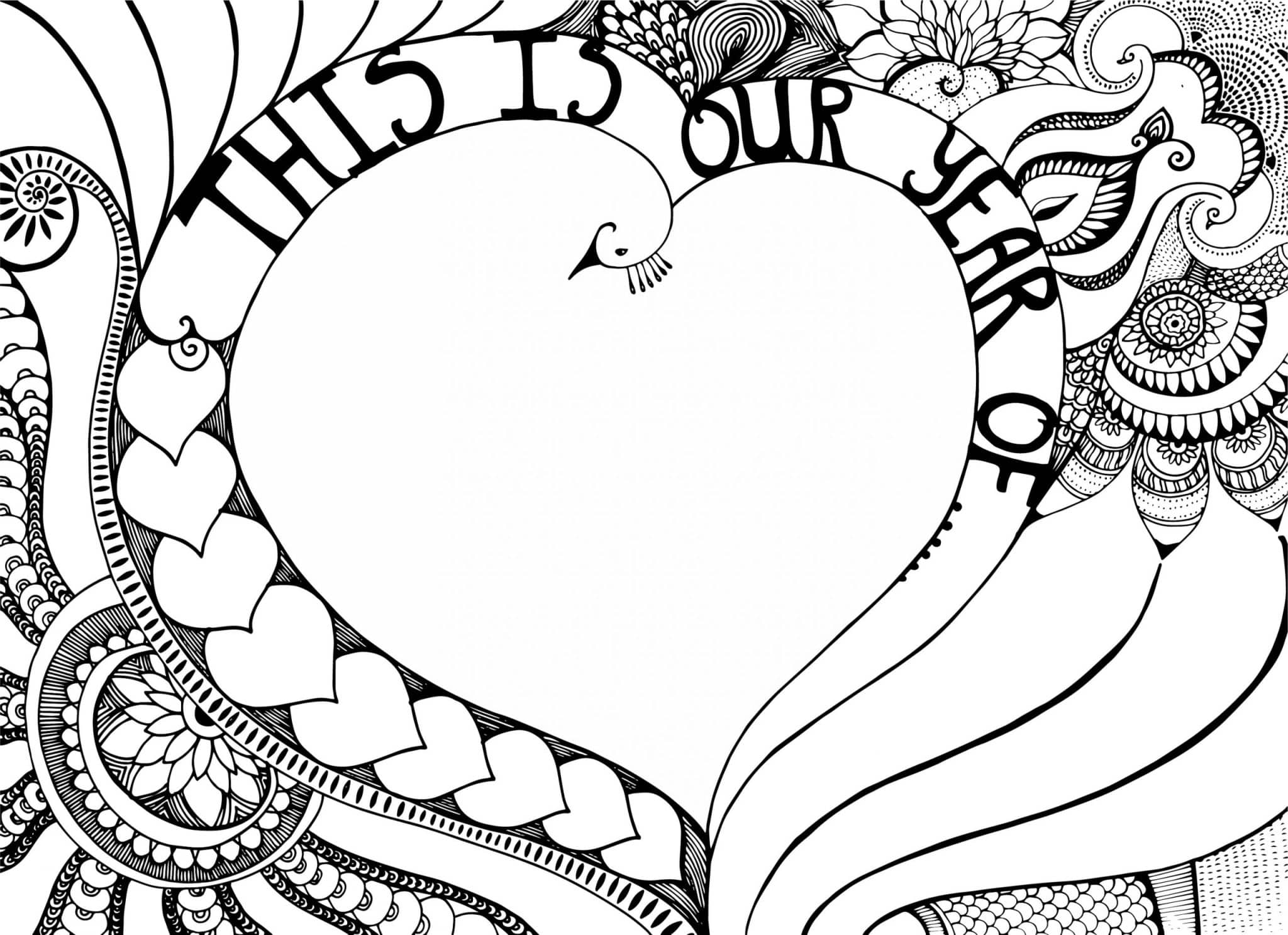 Coloring page this is our year of