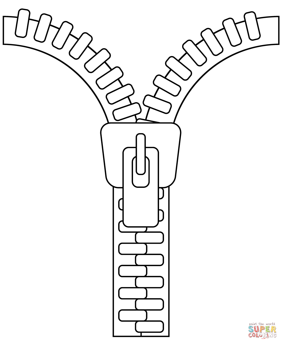Zipper coloring page free printable coloring pages