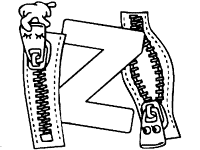 Letter z zipper