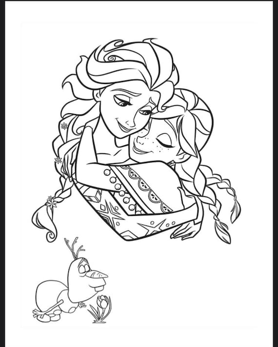 Frozen coloring pages