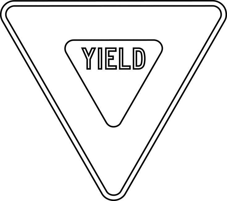 Image result for yield traffic sign for coloring traffic signs safety signs and symbols yield sign