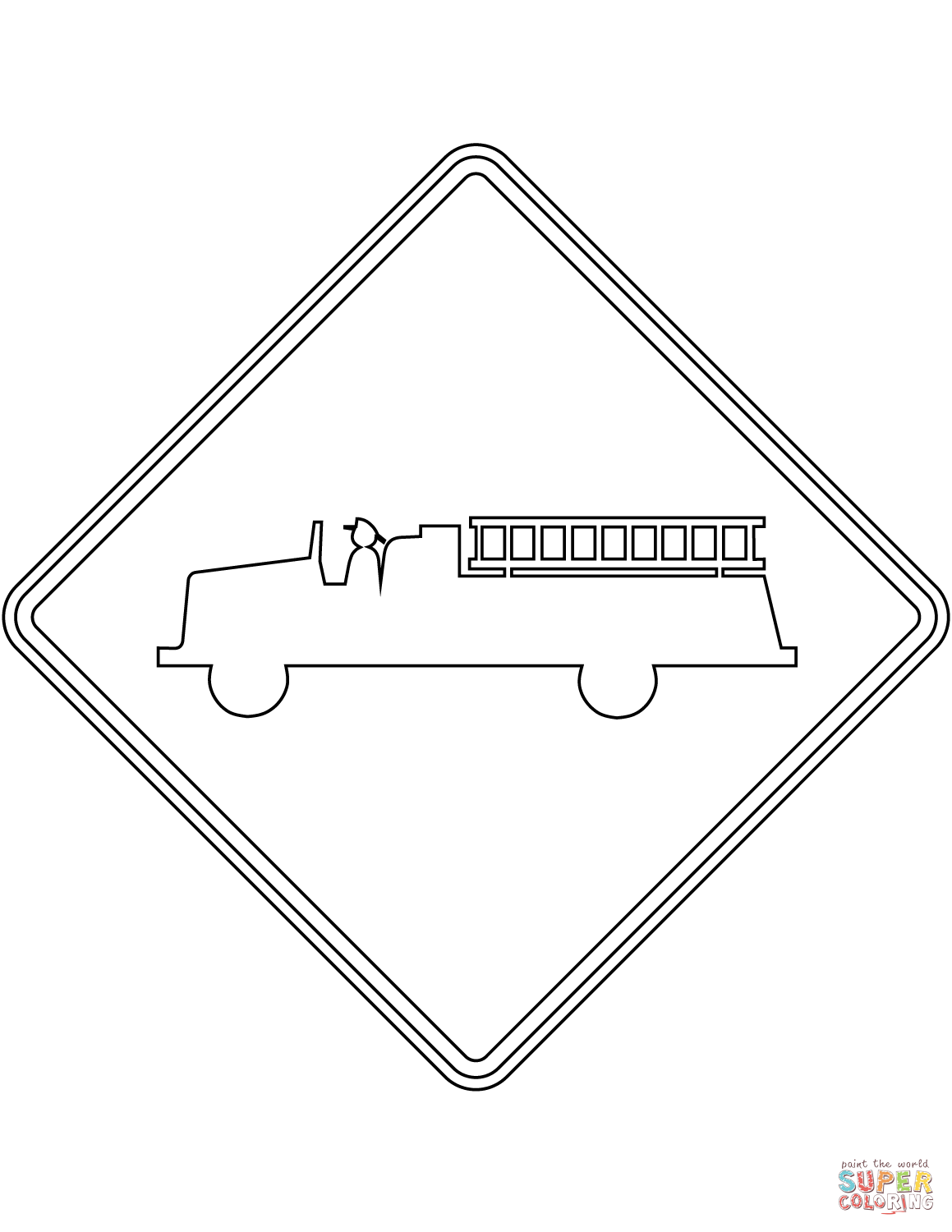 Fire station sign in the usa coloring page free printable coloring pages