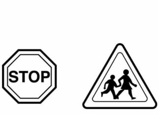 Coloring book road signs to print and print online