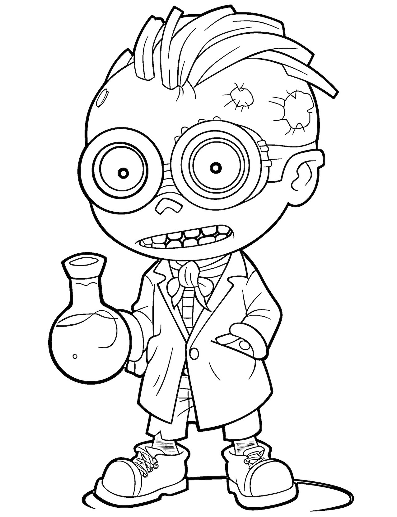 Captivating zombie coloring pages for kids and adults