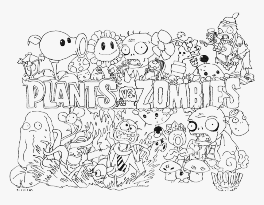 Plants vs zombies coloring pages